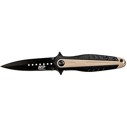 Smith &amp; Wesson Mpsh51fdecp Shield Dagger Blk/Fde Folding Knives, 2.625 in, 8Cr13MoV Stainless Steel, Aluminum, 1085895
