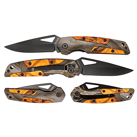 Smith &amp; Wesson Ot 2-tone Camo Clip Folding Knives, Stainless Steel, Snowblind Camo, 1085931