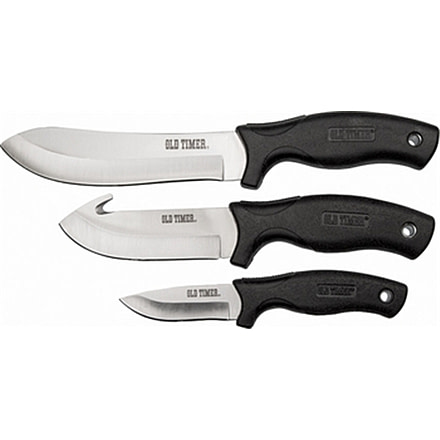 Smith &amp; Wesson Ot Hunt Pack W/blk Sheath Fixed Blade Knives, Stainless Steel, Black, 1085935