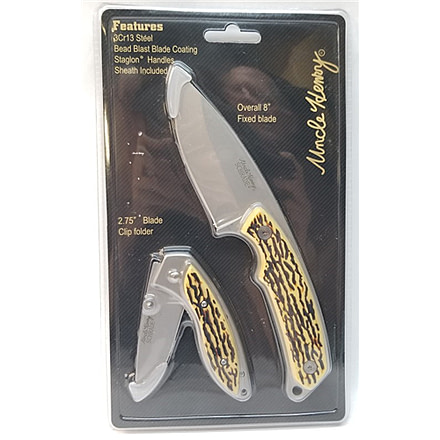 Smith &amp; Wesson Uh Fixed Folder Combo, 2.75 in, 3Cr13MoV Steel, 1085929