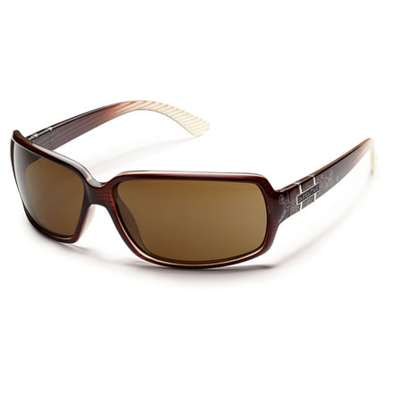 Suncloud Polarized Optics Poptown Sunglasses - Brown Stripe Laser Frame and Brown Polarized Polycarbonate Lens S-PPPPBRBZ