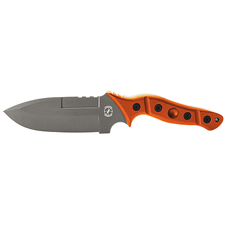 Sniper Bladeworks MAMU Fixed Blade Knife, 5.46in, 420HC Steel, Fixed Blade, Sniper Orange Handle, Satin, MAMUORGSAT