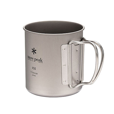 Snow Peak Titanium Single Wall Cup Mug, 450, MG-143