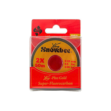 Snowbee XS-Plus Gold Super-Fluorocarbon Tippet, Clear, 3X / 0.20mm / 7.5lbs / 50m, 15782