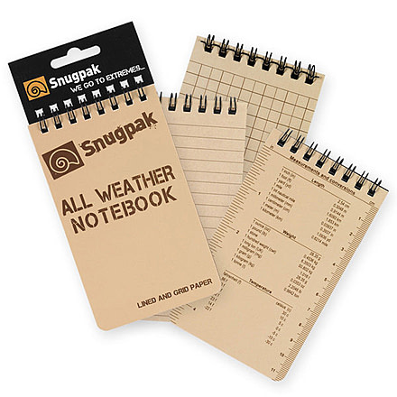 SnugPak All Weather Notebooks Small Tan SP97375