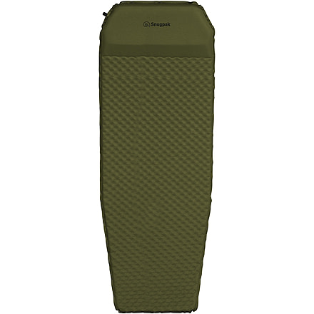 SnugPak Elite Self Inflating Mat w/Built Pillow, XL, Olive, 91930-OD