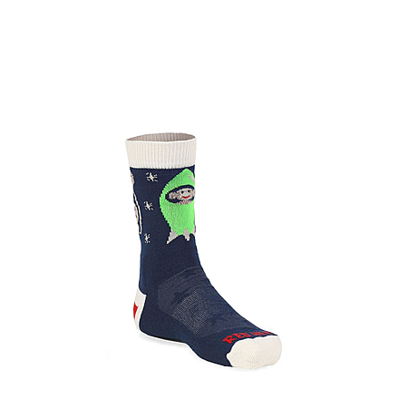 Sock Monkey Kids Astronaut Monkey Lightweight Crew Everyday Sock - 2 Pack, 106090