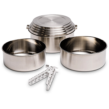 Solo Stove 3 Pot Set, Stainless Steel, Small, SS3PS