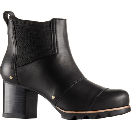 Sorel Addington Chelsea Leather Casual Boot - Women's-Black/Kettle-Medium-9.5
