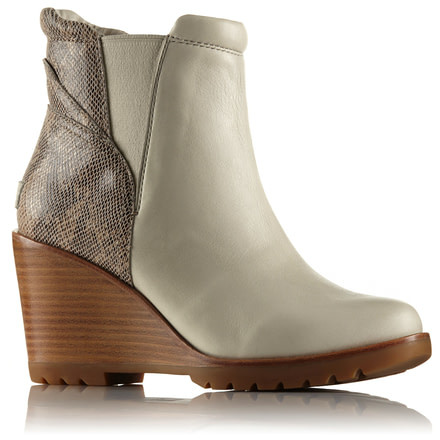 Sorel After Hours Chelsea Leather and Suede Casual Boot, Womens, Sea Salt/Fawn, 12 US, 1787951125-12