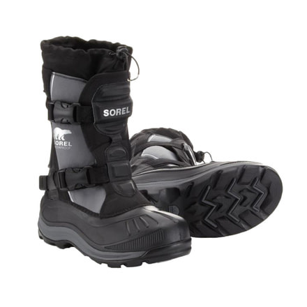 Sorel Alpha Trac Buckle Winter Boot - Men's-Black-8 US