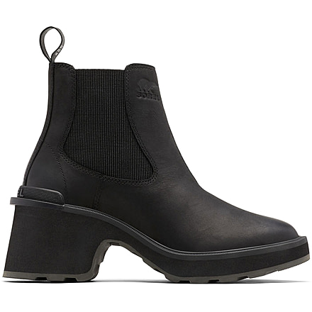 Sorel Hi-Line Heel Chelsea Boot - Womens, Black, Sea Salt, 9.5, 2009131-010-9.5