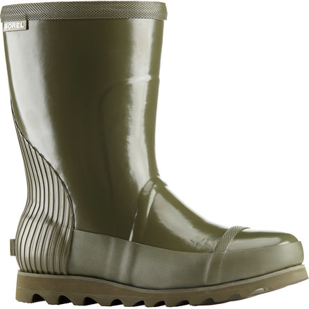 Sorel Joan Rain Short Gloss Rubber Boot - Women's-Nori/Zest-Medium-6