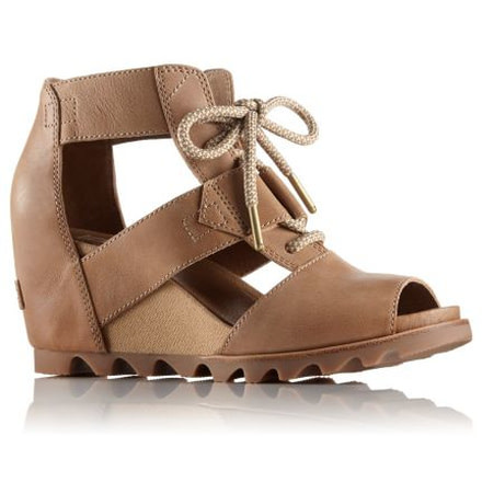Sorel Joanie Lace Wedge Sandal - Women's-Sahara/Fawn-Medium-10