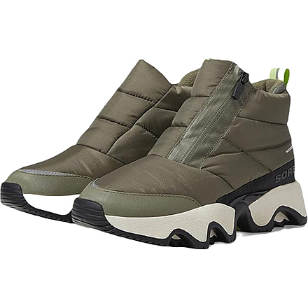 Sorel Kinetic Impact Puffy Zip WP Boots - Womens, Stone Green/Black, 8.5US, 2058681397-8.5