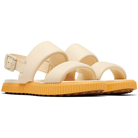 Sorel Ona Streetworks Go-To Flat Sandal - Womens, Honey White/Yellow Ray, 9.5, 2070231-292-9.5