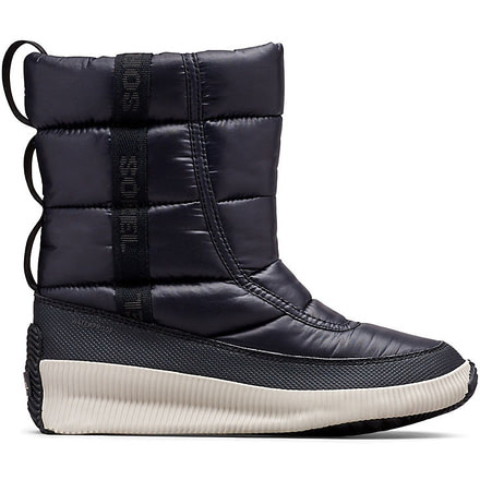 Sorel Out N About Puffy Mid - Womens, SHINY Black, 6.5, 1876881010-6.5