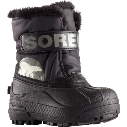 Sorel Snow Commander Winter Boot - Youth-Black/Charcoal-9 Kid