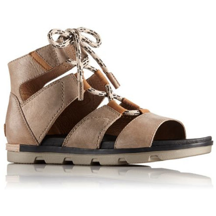 Sorel Torpeda Lace II Sandal - Women's-Sahara/Black-Medium-5.5