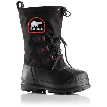 Sorel Youth Glacier XT Winter Boot, Black, Red Quar, 1, 1573921010-1