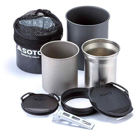 Soto Thermostack Cook Set Combo, Stainless Steel, OD-TSK Combo