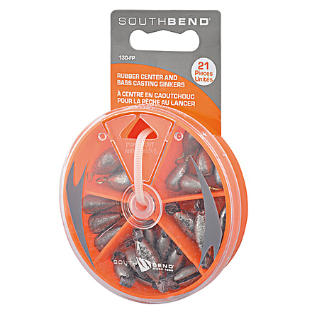 South Bend All In 1 Rubber Center Bass Casting Assortment w/Dial Box, 130-FP