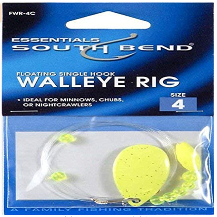South Bend Floating w/Rig Single Hook Number 4 Chartreuse, FWR-4C
