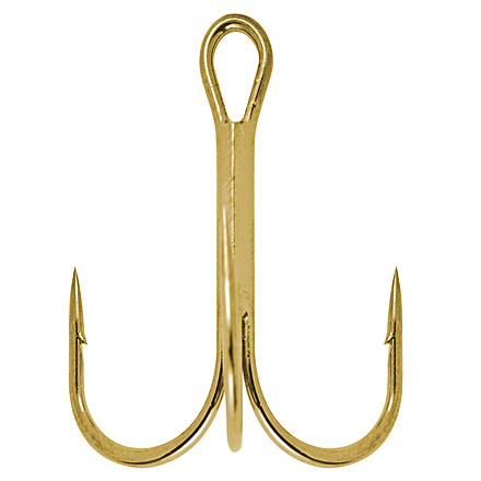 South Bend Gold Treble Hooks, Size 14, 4 per Pack, GT-14
