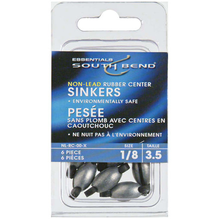South Bend Nonlead Sinker Rubber Core 1/8 NL-RC-00