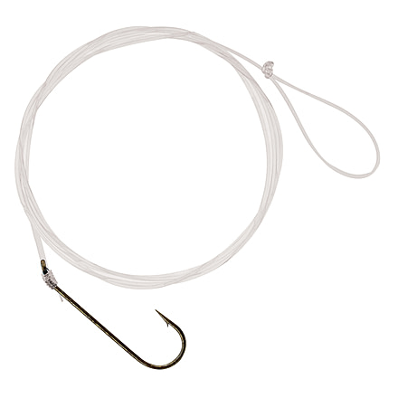 South Bend Snelled Aberdeen Hook, Bronze, Size 8, SAB8