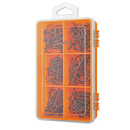 South Bend Value Pak Bait Hooks 210 Hooks with Utility Box, VP-2