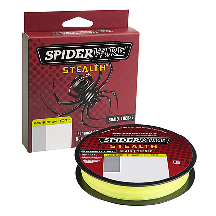 Spiderwire Stealth Superline, 0.008in/0.20mm, 10lb/4.5kg, 125yd/114m, 4lb, Hi-Vis Yellow, SCS10Y-125