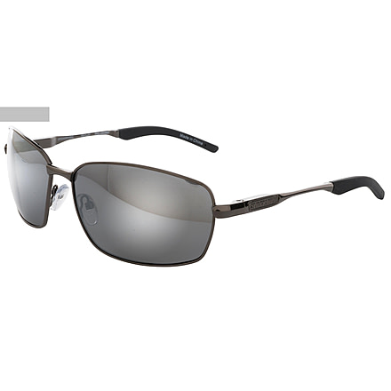 Spiderwire Waylay Sunglasses, Titanium Silver Frame, Silver Mirror (Grey Base) Lens 1362715