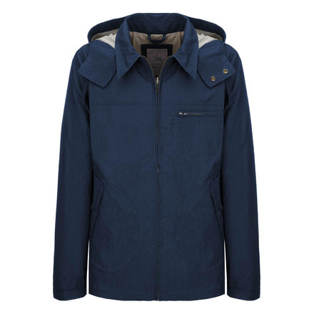 Essex Hooded Overshirt Jacket - Mens -Cobalt-Small