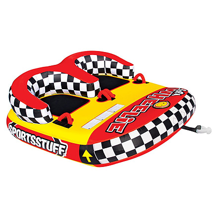 Sportsstuff Popa Wheelie Towable, 2 Rider, Yellow / Red, 53-1922