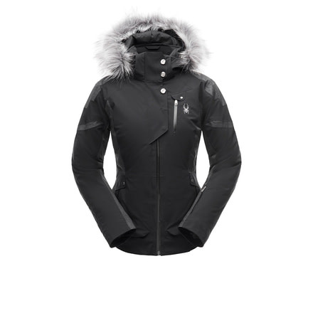 Spyder Meribel Faux Fur Jacket - Womens, Black/Black, 6, 182716001006P