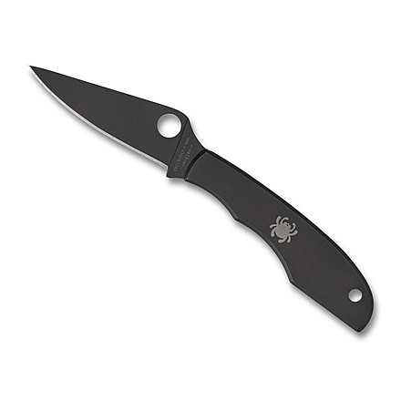 Spyderco Grasshopper SS Folding Pocket Knife 2.27in Blade Length, Sandvik 12C27 Steel, Stainless Black, C138BKP