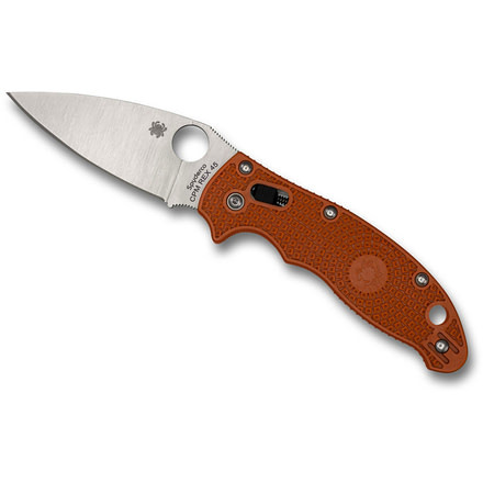 Spyderco Manix 2 Sprint Run Folding Knife, 3.37 in, REX45, FRCP, Burnt Orange, C101PBORE2