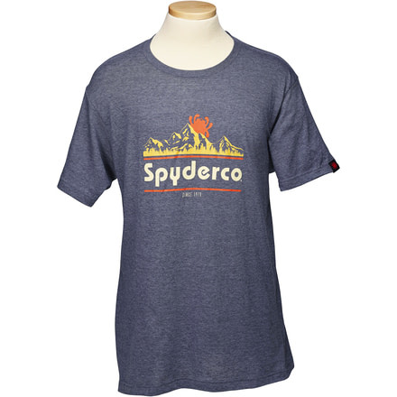 Spyderco Mountain T-Shirt, Heather Navy, Extra Large, TSMTNXL