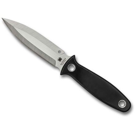 Spyderco Nightstick Fixed Blade Knife, 4.14in, CPM-S30V, G10, Black G-10, FB47GP