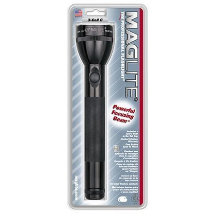 Mag S3C016 Standard Maglite 3C Black Flashlight - Blister Pack