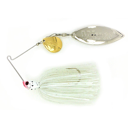 Stanley Jigs 1/2 oz. Vibra Wedge Extreme Hand Tied, Willow Blade, Satin White, Willow Blade, Gold/Nickel, VWEX12-422W