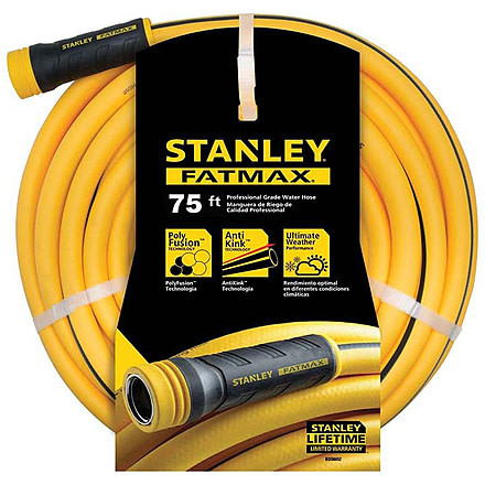 Stanley Tools 75ft x 5/8in Fatmax Garden Hose, Black/Yellow, BDS6651
