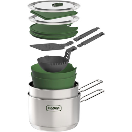 Shed,Stanley Tools Adventure Two Pot Prep Plus Cook Set-Stainless Steel