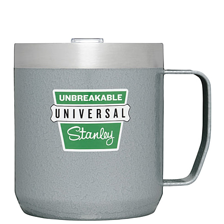 Stanley The Milestones Camp 12oz Mug, 1960 Hammertone Silver, 12 oz, 10-09366-213