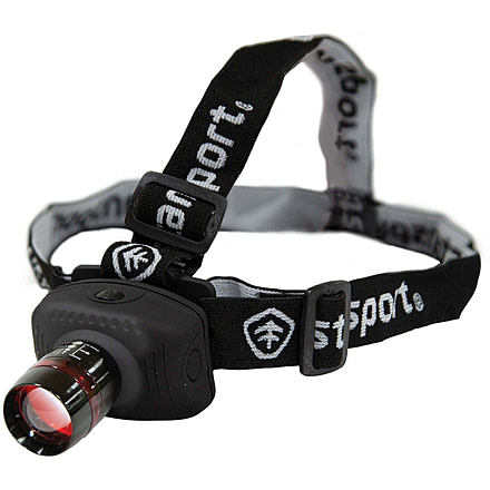 Stansport 3x AAA High Powered Cree LED Headlight, 300 lumens, Black, 3L x 2.25W x 2.5H, 161-300