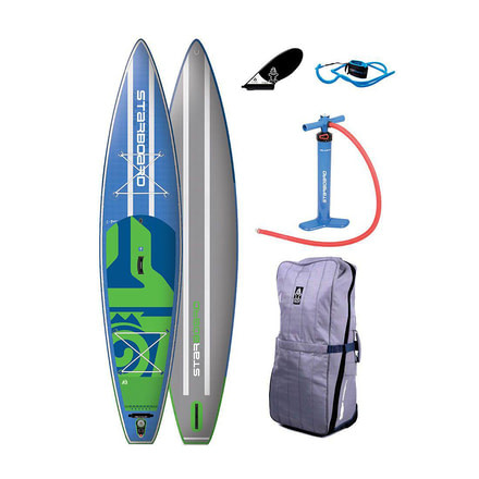 Starboard Touring Zen Inflatable Lightweight Croc Skin Texture Paddle Board, Blue / Green, 12ft 6in, 2024180601001