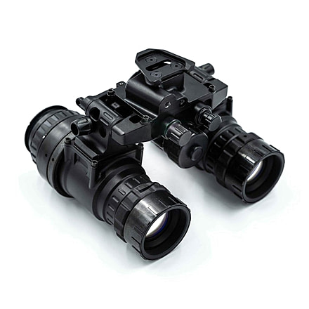 Steele Industries Nighthawk-MG 1x Night Vision Manual Gain with Elbit Milspec White Phosphor Image Intensifiers, Black, NVB-NTMG-EW-BLK