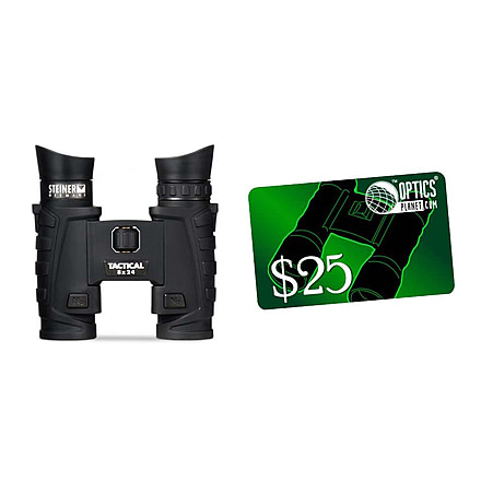Steiner 8x24 T24 Tactical Binocular and FREE 25 OpticsPlanet Gift Certificate