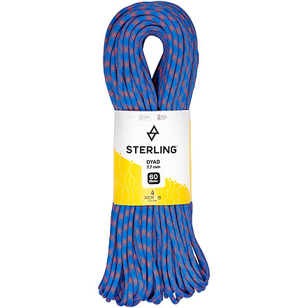 Sterling Ropes Sterling Dyad 7.7 Xeros Rope, 30m, Blue, DHTD106AX030